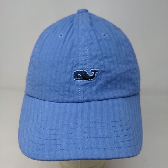 Vineyard Vines Men's Slideback Hat Blue Embroidered Whale Logo Cotton Blend - Picture 2 of 8